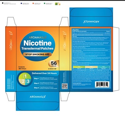 Aroamas Cot Nicotine Transdermal PATCH 56ct Kit - nicotine patches kit PDP